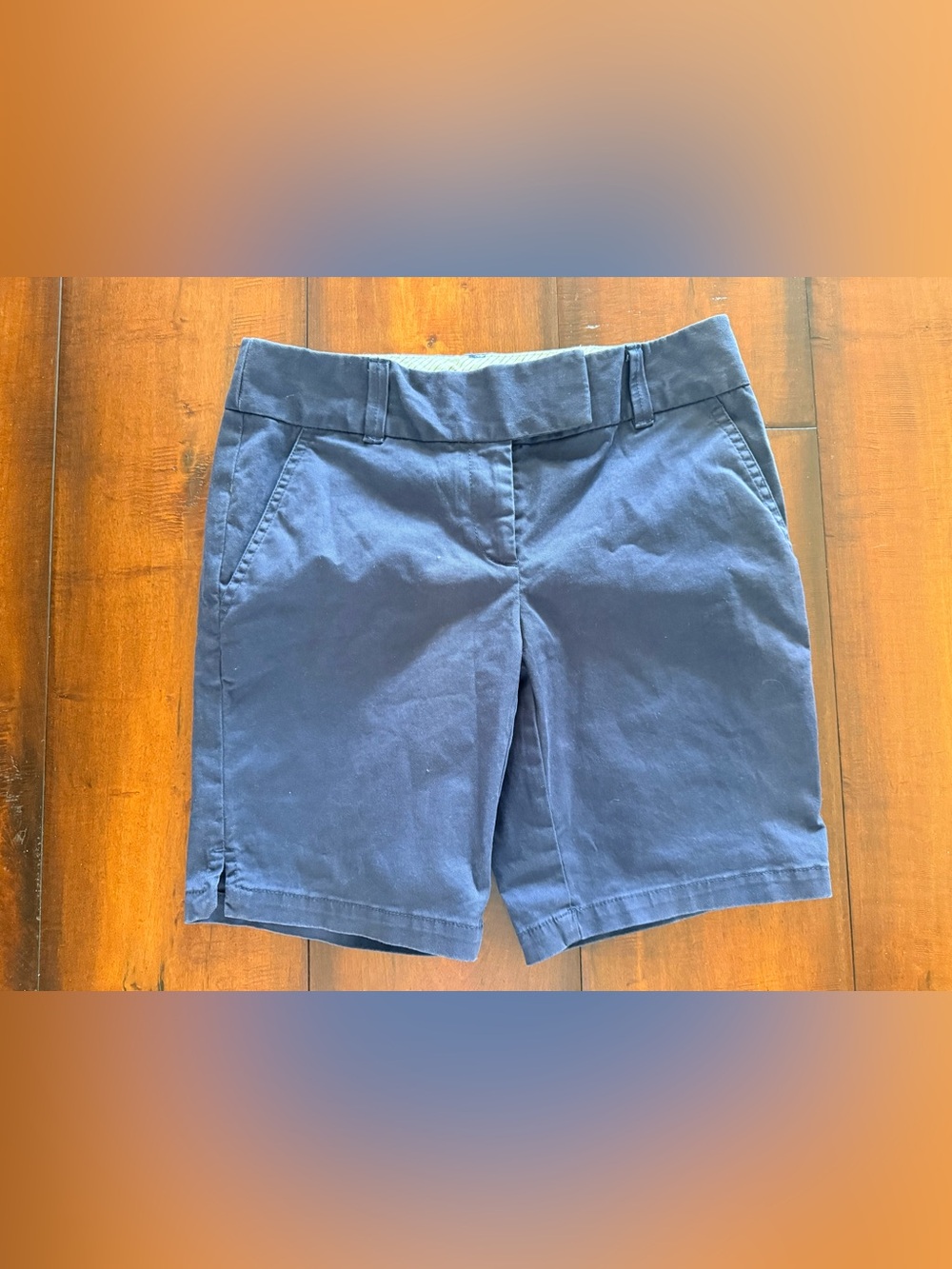 LOFT Navy Classic Bermuda Shorts